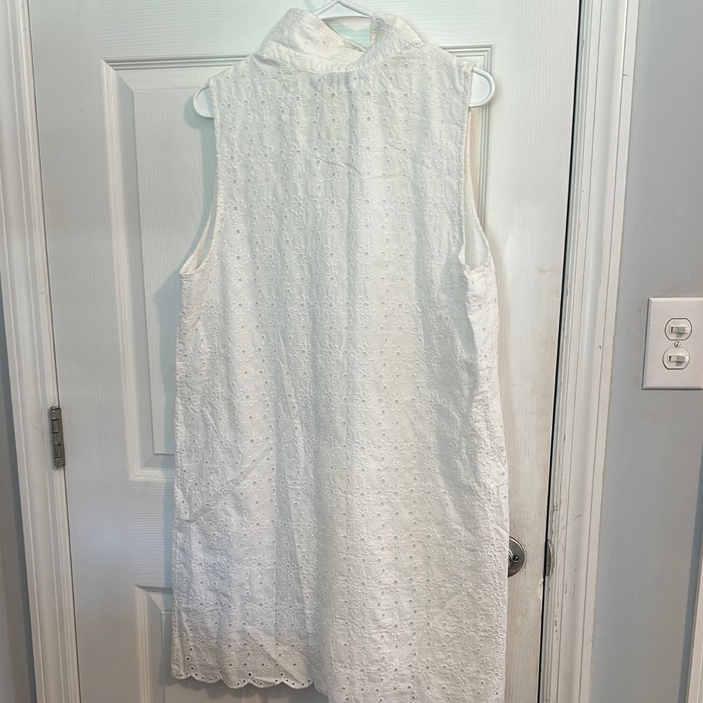 Vineyard Vines White Sleeveless Polo Collar Sheath Dress - Picture 3 of 3